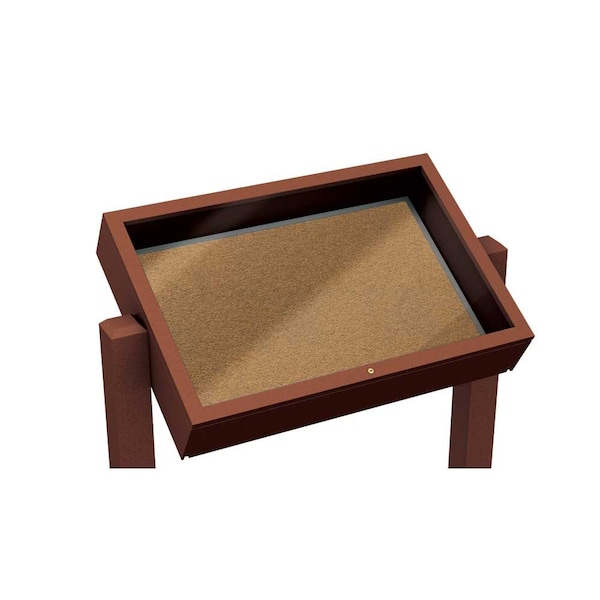 Outdoor Enclosed Combo Board, 48"x36", Bronze Frame/Green & Pearl